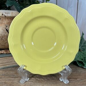 Vintage Sears Federalist Ironstone #4239 Buttercup Yellow Saucer 6”